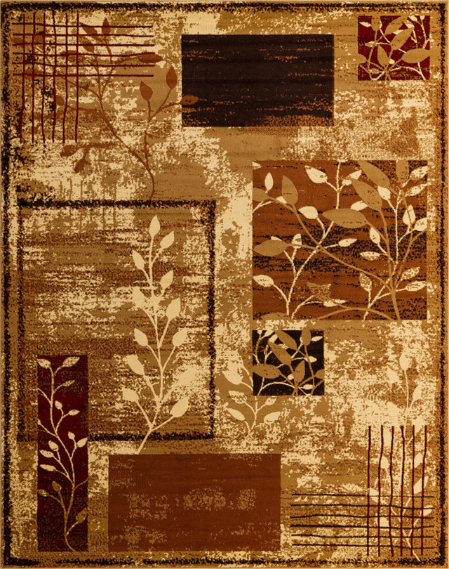 Beige 7' 10 x 10' Cafe Rectangle Area Rug 100% Polypropylene With Cotton Backing Modern Abstract Design Carpet for Home Living Room Dining Office Decor for Sale at Rug Engine