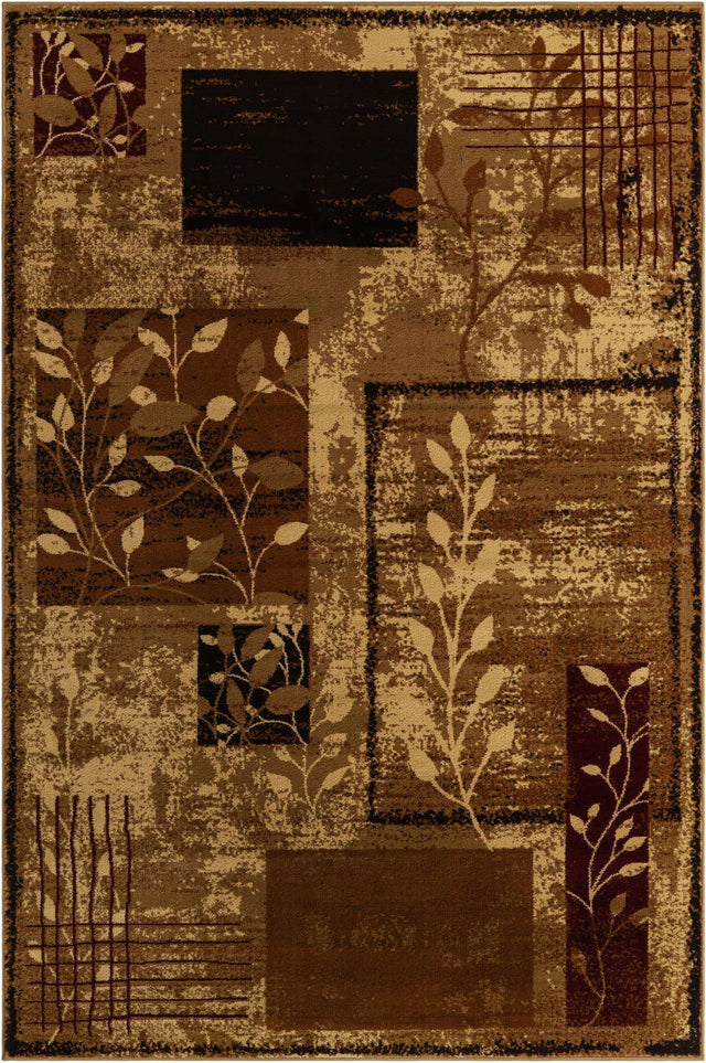 Beige 5' 3 x 8' Cafe Rectangle Area Rug 100% Polypropylene With Cotton Backing Modern Abstract Design Carpet for Home Living Room Dining Office Decor for Sale at Rug Engine
