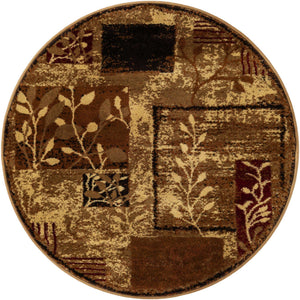 Beige 3' 1 x 3' 1 Cafe Round Area Rug 100% Polypropylene With Cotton Backing Modern Abstract Design Carpet for Home Living Room Dining Office Decor for Sale at Rug Engine