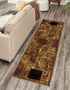 Beige 2' x 6' 1 Cafe Runner Area Rug 100% Polypropylene With Cotton Backing Modern Abstract Design Carpet for Home Living Room Dining Office Decor for Sale at Rug Engine