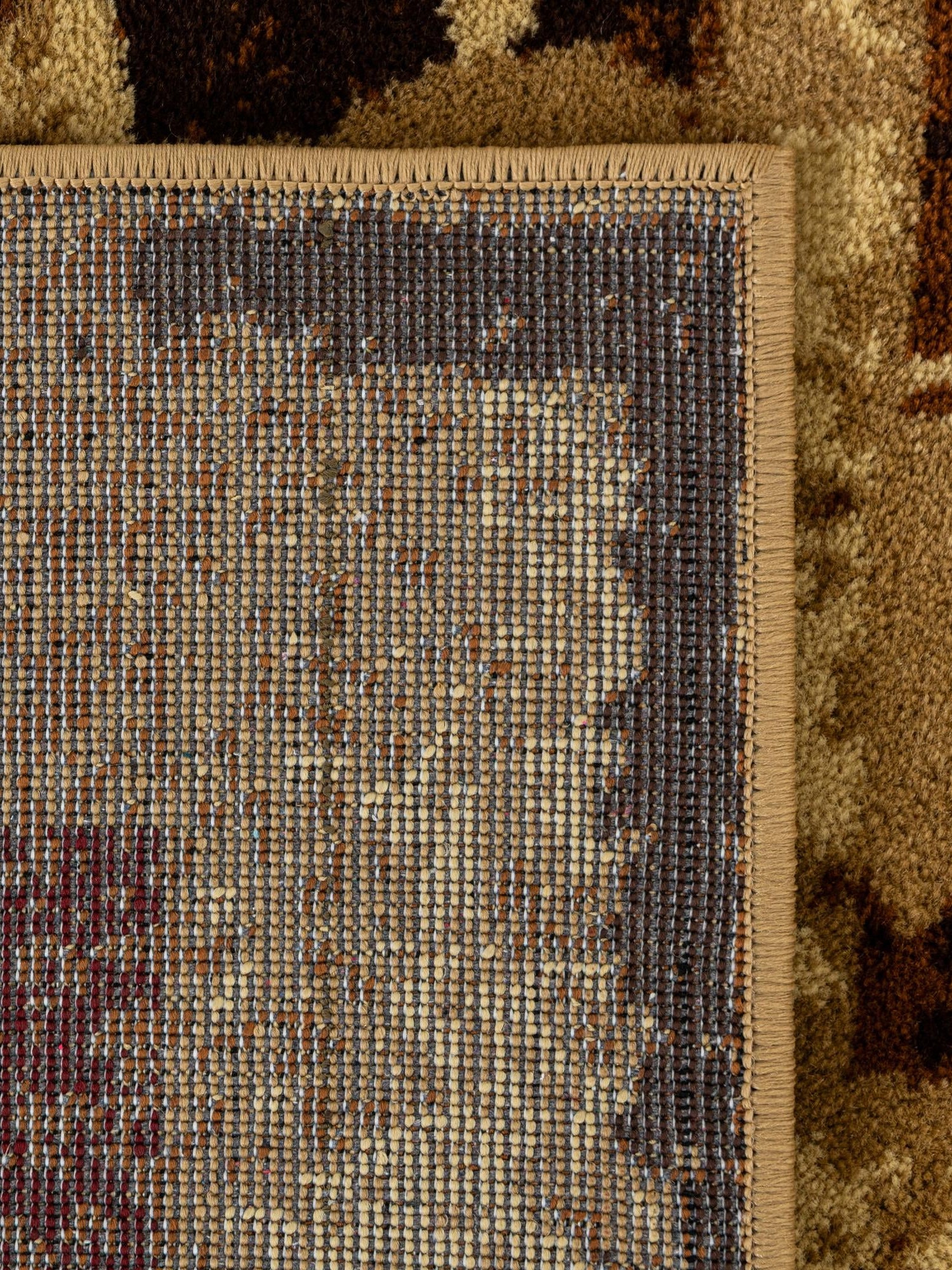 Beige 2' 7 x 12' Cafe Runner Area Rug 100% Polypropylene With Cotton Backing Modern Abstract Design Carpet for Home Living Room Dining Office Decor for Sale at Rug Engine