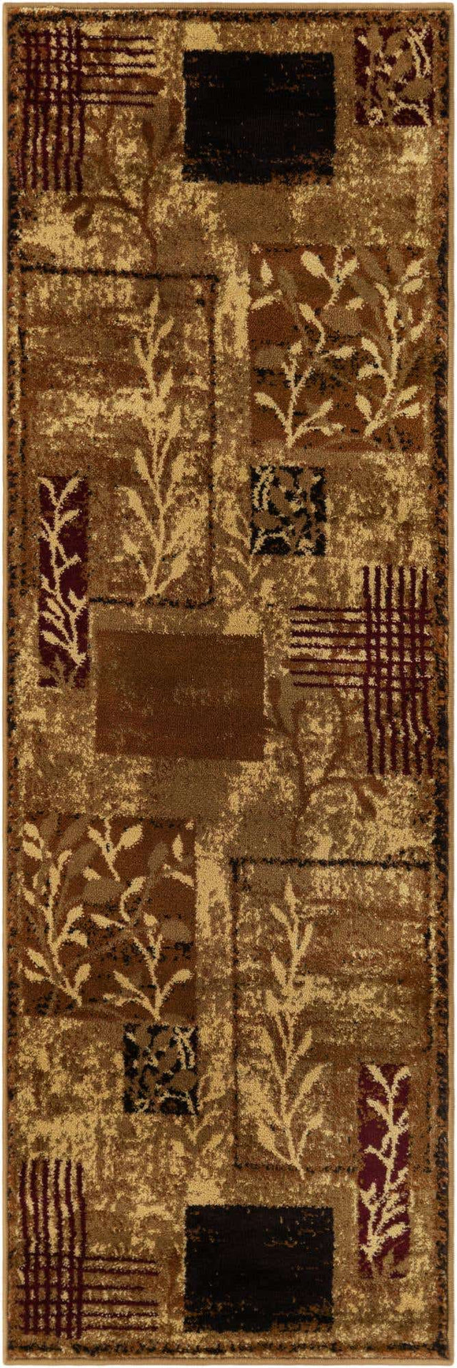 Beige 2' x 6' 1 Cafe Runner Area Rug 100% Polypropylene With Cotton Backing Modern Abstract Design Carpet for Home Living Room Dining Office Decor for Sale at Rug Engine