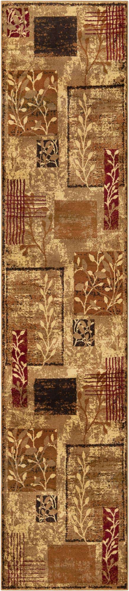 Beige 2' 7 x 12' Cafe Runner Area Rug 100% Polypropylene With Cotton Backing Modern Abstract Design Carpet for Home Living Room Dining Office Decor for Sale at Rug Engine