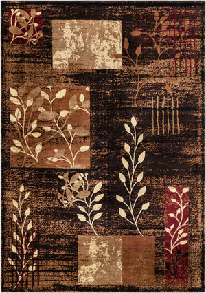 Brown 10' x 14' 1 Cafe Rectangle Area Rug 100% Polypropylene With Cotton Backing Modern Abstract Design Carpet for Home Living Room Dining Office Decor for Sale at Rug Engine