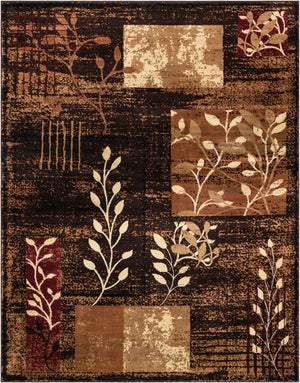 Brown 7' 10 x 10' Cafe Rectangle Area Rug 100% Polypropylene With Cotton Backing Modern Abstract Design Carpet for Home Living Room Dining Office Decor for Sale at Rug Engine