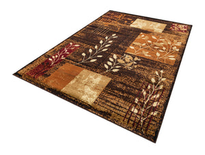Brown 6' 1 x 9' Cafe Rectangle Area Rug 100% Polypropylene With Cotton Backing Modern Abstract Design Carpet for Home Living Room Dining Office Decor for Sale at Rug Engine