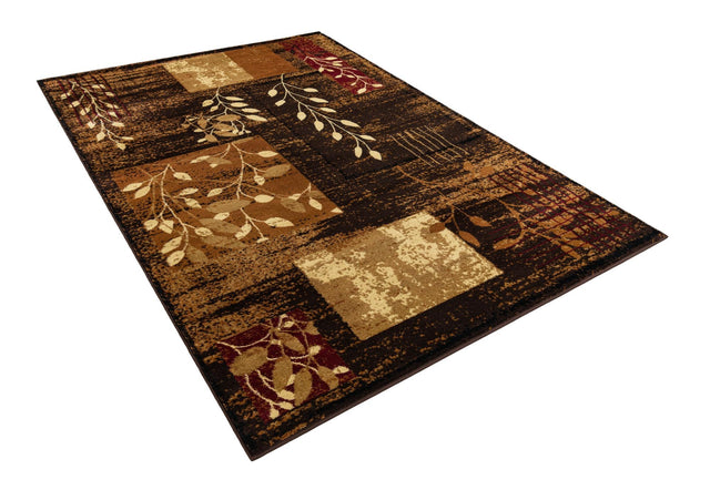 Brown 6' 1 x 9' Cafe Rectangle Area Rug 100% Polypropylene With Cotton Backing Modern Abstract Design Carpet for Home Living Room Dining Office Decor for Sale at Rug Engine