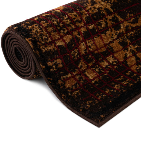 Brown 3' 1 x 5' 3 Cafe Rectangle Area Rug 100% Polypropylene With Cotton Backing Modern Abstract Design Carpet for Home Living Room Dining Office Decor for Sale at Rug Engine
