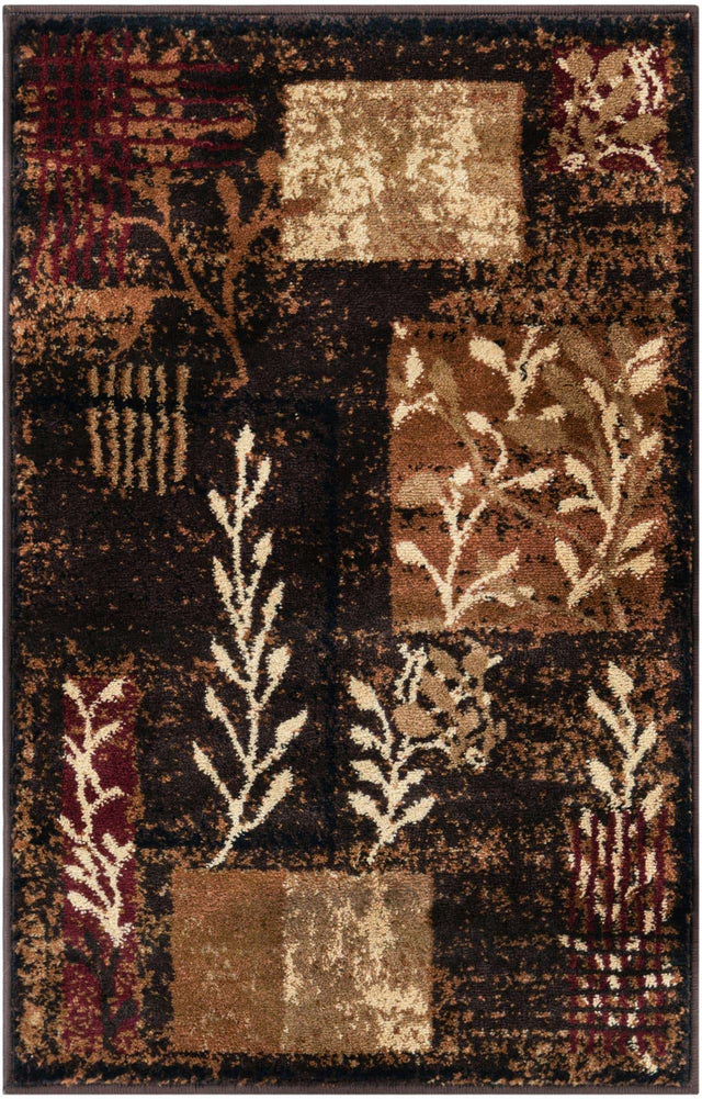 Brown 2' x 3' 1 Cafe Rectangle Area Rug 100% Polypropylene With Cotton Backing Modern Abstract Design Carpet for Home Living Room Dining Office Decor for Sale at Rug Engine