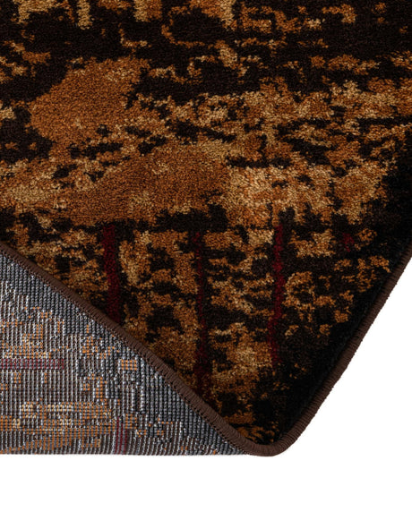 Brown 3' 1 x 3' 1 Cafe Round Area Rug 100% Polypropylene With Cotton Backing Modern Abstract Design Carpet for Home Living Room Dining Office Decor for Sale at Rug Engine
