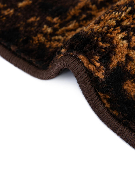 Brown 5' 3 x 8' Cafe Oval Area Rug 100% Polypropylene With Cotton Backing Modern Abstract Design Carpet for Home Living Room Dining Office Decor for Sale at Rug Engine