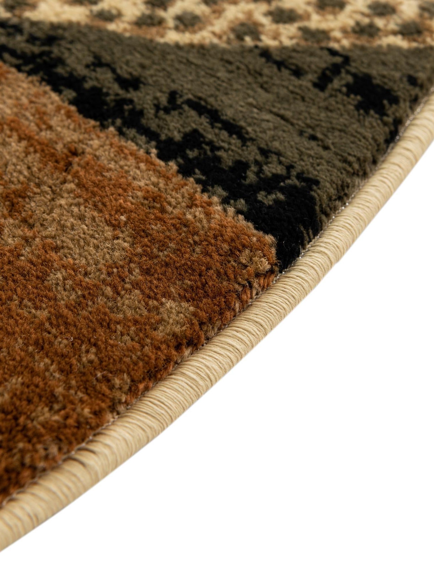 Multicolor 3' 3 x 3' 3 Cafe Round Area Rug 100% Polypropylene With Cotton Backing Modern Abstract Design Carpet for Home Living Room Dining Office Decor for Sale at Rug Engine
