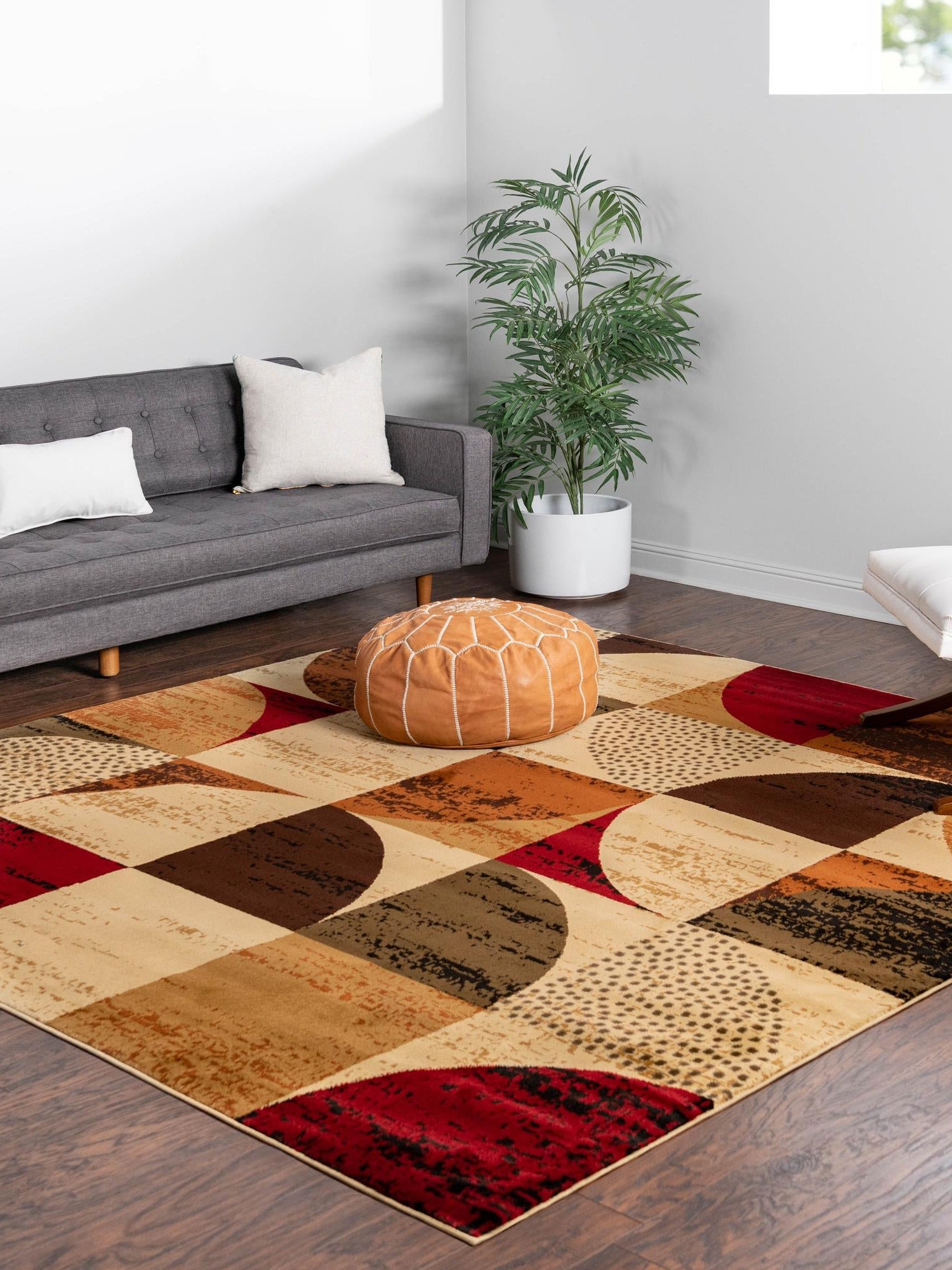 Multicolor 10' x 10' Cafe Square Area Rug 100% Polypropylene With Cotton Backing Modern Abstract Design Carpet for Home Living Room Dining Office Decor for Sale at Rug Engine