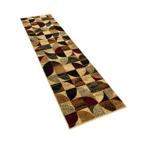Multicolor 2' x 8' Cafe Runner Area Rug 100% Polypropylene With Cotton Backing Modern Abstract Design Carpet for Home Living Room Dining Office Decor for Sale at Rug Engine