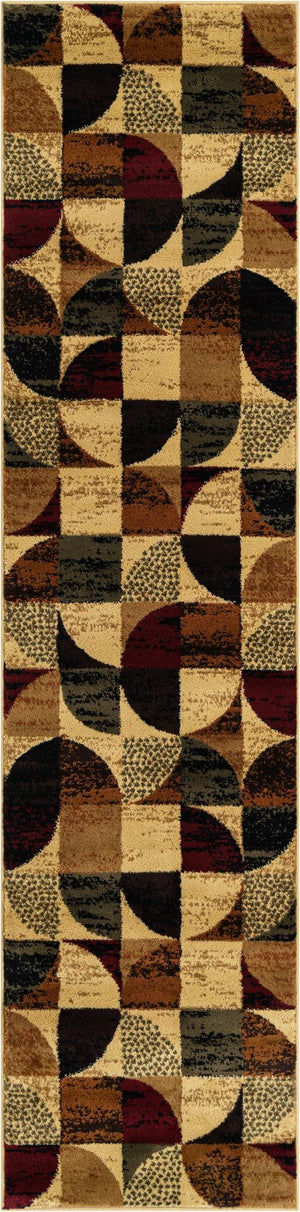 Multicolor 2' x 8' Cafe Runner Area Rug 100% Polypropylene With Cotton Backing Modern Abstract Design Carpet for Home Living Room Dining Office Decor for Sale at Rug Engine