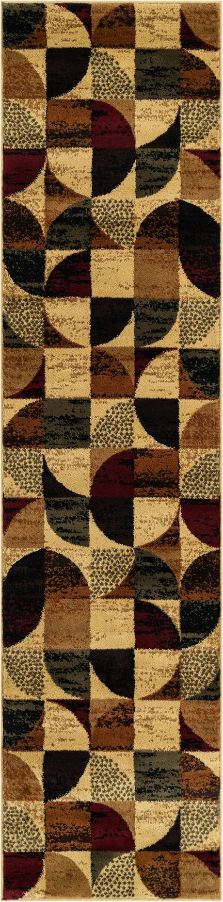 Multicolor 2' x 8' Cafe Runner Area Rug 100% Polypropylene With Cotton Backing Modern Abstract Design Carpet for Home Living Room Dining Office Decor for Sale at Rug Engine