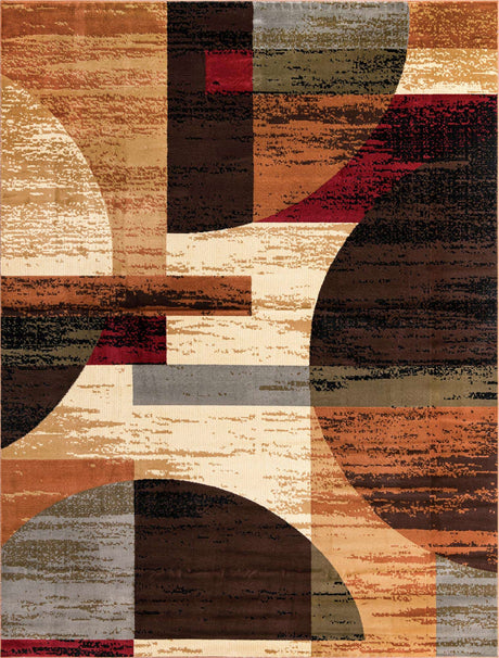 Multicolor 10' x 14' 1 Cafe Rectangle Area Rug 100% Polypropylene With Cotton Backing Modern Abstract Design Carpet for Home Living Room Dining Office Decor for Sale at Rug Engine