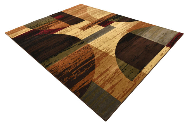 Multicolor 7' 10 x 10' Cafe Rectangle Area Rug 100% Polypropylene With Cotton Backing Modern Abstract Design Carpet for Home Living Room Dining Office Decor for Sale at Rug Engine
