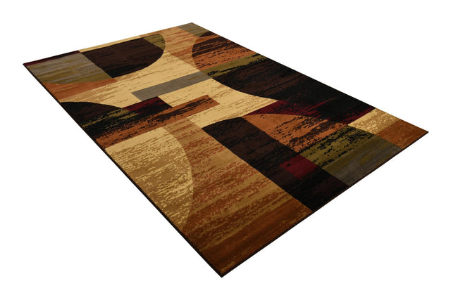 Multicolor 6' 1 x 9' Cafe Rectangle Area Rug 100% Polypropylene With Cotton Backing Modern Abstract Design Carpet for Home Living Room Dining Office Decor for Sale at Rug Engine