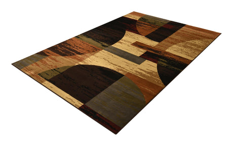 Multicolor 6' 1 x 9' Cafe Rectangle Area Rug 100% Polypropylene With Cotton Backing Modern Abstract Design Carpet for Home Living Room Dining Office Decor for Sale at Rug Engine