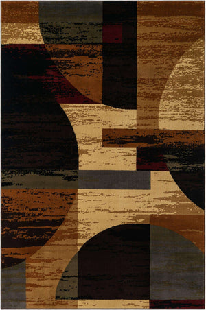 Multicolor 6' 1 x 9' Cafe Rectangle Area Rug 100% Polypropylene With Cotton Backing Modern Abstract Design Carpet for Home Living Room Dining Office Decor for Sale at Rug Engine