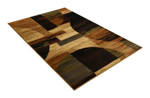 Multicolor 4' 1 x 6' 1 Cafe Rectangle Area Rug 100% Polypropylene With Cotton Backing Modern Abstract Design Carpet for Home Living Room Dining Office Decor for Sale at Rug Engine