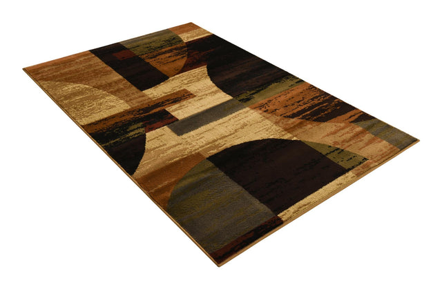 Multicolor 4' 1 x 6' 1 Cafe Rectangle Area Rug 100% Polypropylene With Cotton Backing Modern Abstract Design Carpet for Home Living Room Dining Office Decor for Sale at Rug Engine