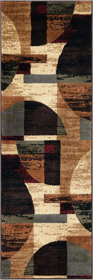Multicolor 2' x 6' 1 Cafe Runner Area Rug 100% Polypropylene With Cotton Backing Modern Abstract Design Carpet for Home Living Room Dining Office Decor for Sale at Rug Engine