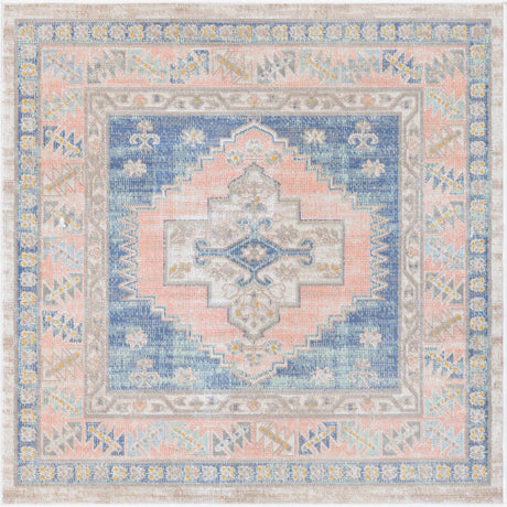 French Blue 4' x 4' Whitney Square Area Rug