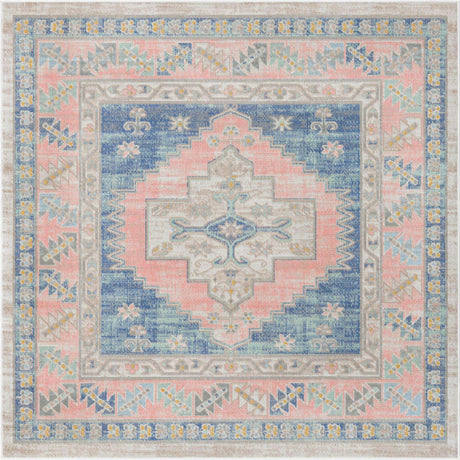 French Blue 5' 3 x 5' 3 Whitney Square Area Rug