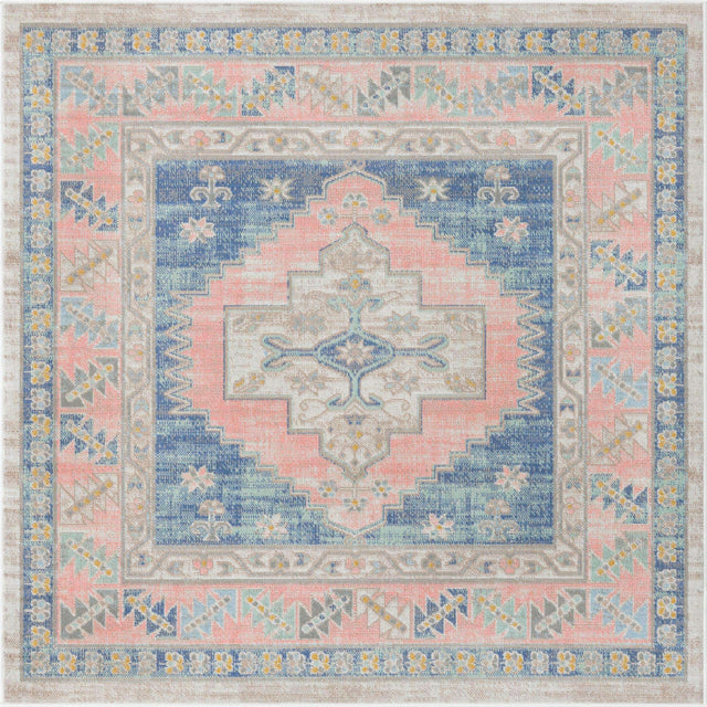 French Blue 5' 3 x 5' 3 Whitney Square Area Rug