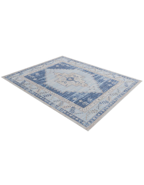 Sky blue 7' 1 x 10' Whitney Rectangle Area Rug