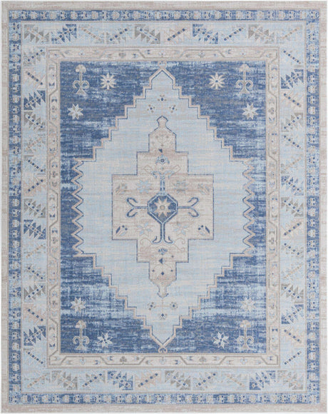 Sky blue 7' 1 x 10' Whitney Rectangle Area Rug