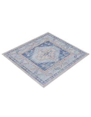 Sky blue 5' 3 x 5' 3 Whitney Square Area Rug