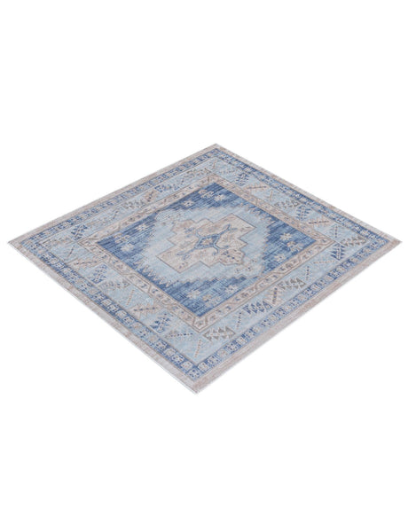 Sky blue 5' 3 x 5' 3 Whitney Square Area Rug