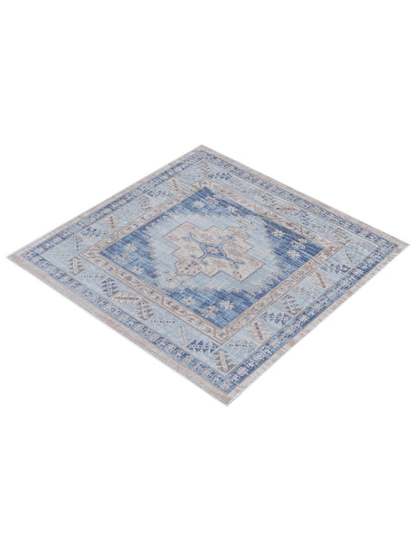 Sky blue 5' 3 x 5' 3 Whitney Square Area Rug