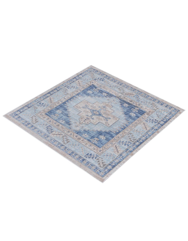 Sky blue 5' 3 x 5' 3 Whitney Square Area Rug