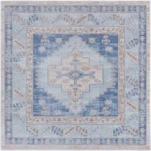 Sky blue 5' 3 x 5' 3 Whitney Square Area Rug
