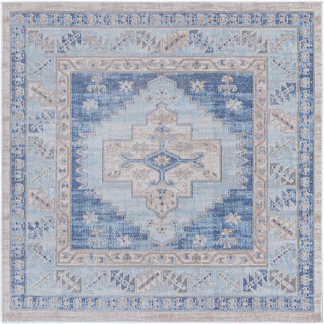 Sky blue 5' 3 x 5' 3 Whitney Square Area Rug