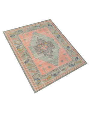Pink 7' x 10' Whitney Rectangle Area Rug Classic Vintage Distressed Look Traditional Persian Inspired Carpet for Home Decor for Sale at Rug Engine