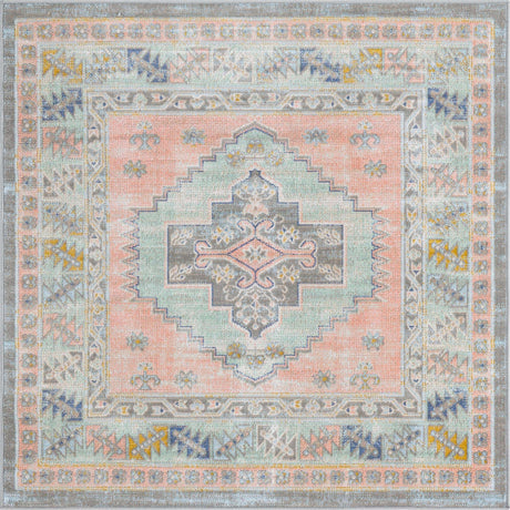 Pink 4' x 4' Whitney Square Area Rug