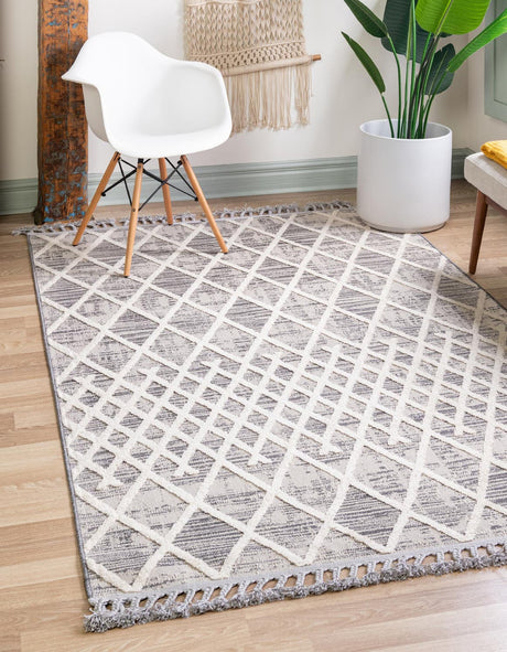 Gray 5' 3 x 8' Arlo Rectangle Area Rug 100% Polypropylene With Cotton Backing Easy Clean Indoor Living Room Bedroom Dining Office Carpet for Sale at Rug Engine