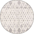 Gray 3' 3 x 3' 3 Arlo Round Area Rug 100% Polypropylene With Cotton Backing Easy Clean Indoor Living Room Bedroom Dining Office Carpet for Sale at Rug Engine