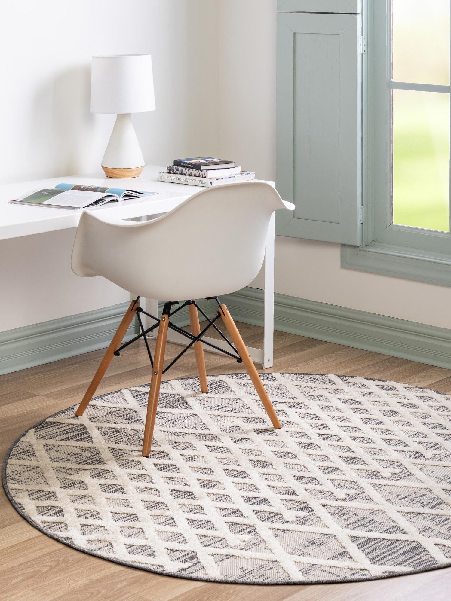 Gray 3' 3 x 3' 3 Arlo Round Area Rug 100% Polypropylene With Cotton Backing Easy Clean Indoor Living Room Bedroom Dining Office Carpet for Sale at Rug Engine
