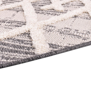 Gray 5' 3 x 5' 3 Arlo Round Area Rug 100% Polypropylene With Cotton Backing Easy Clean Indoor Living Room Bedroom Dining Office Carpet for Sale at Rug Engine