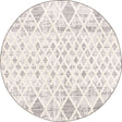 Gray 5' 3 x 5' 3 Arlo Round Area Rug 100% Polypropylene With Cotton Backing Easy Clean Indoor Living Room Bedroom Dining Office Carpet for Sale at Rug Engine