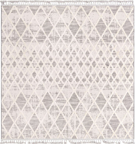Gray 9' 10 x 9' 10 Arlo Square Area Rug 100% Polypropylene With Cotton Backing Easy Clean Indoor Living Room Bedroom Dining Office Carpet for Sale at Rug Engine