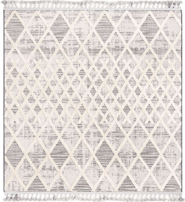 Gray 7' 10 x 7' 10 Arlo Square Area Rug 100% Polypropylene With Cotton Backing Easy Clean Indoor Living Room Bedroom Dining Office Carpet for Sale at Rug Engine