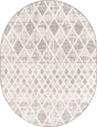 Gray 7' 10 x 10' Arlo Oval Area Rug 100% Polypropylene With Cotton Backing Easy Clean Indoor Living Room Bedroom Dining Office Carpet for Sale at Rug Engine