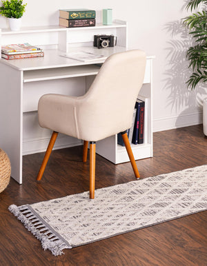 Gray 2' x 6' Arlo Runner Area Rug 100% Polypropylene With Cotton Backing Easy Clean Indoor Living Room Bedroom Dining Office Carpet for Sale at Rug Engine